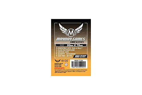 100 Mayday 50 x 75 Custom Card Sleeves Sails of Glory Board Game - Brettspiel Hüllen von Mayday Games