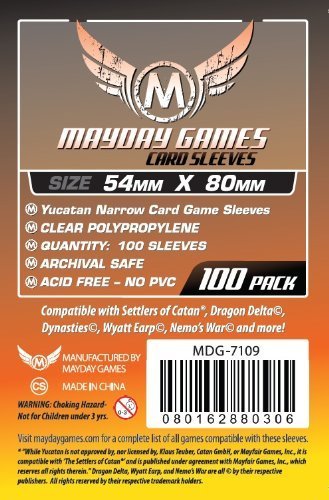 100 Mayday Yucatan Narrow 54 x 80 Siedler von Catan - Card Sleeves - Hüllen 100 Mayday Yucatan Narrow 54 x 80 Siedler von Catan - Card Sleeves - Hüllen von Mayday Games