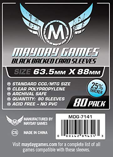 80 Mayday Games 66 x 91 Premium Kartenhüllen Schwarz - Black Backed Card Game Sleeves 80 Mayday Games 66 x 91 Premium Kartenhüllen Schwarz - Black Backed Card Game Sleeves von Mayday Games