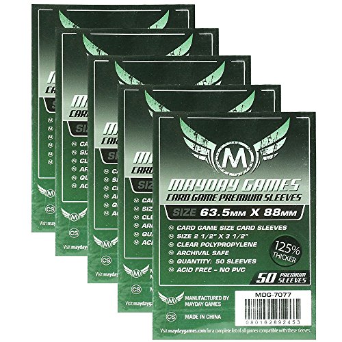 MayDay Premium Card Game Sleeves - Kartenschutzhüllen 63,5x88mm (250 Stück) Vorteilspack von Mayday Games