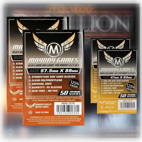 MayDay Premium Sleeves Hüllen 7075 + 7078 Vorteilspack für Star Wars Rebellion MayDay Premium Sleeves Hüllen 7075 + 7078 Vorteilspack für Star Wars Rebellion von Mayday Games
