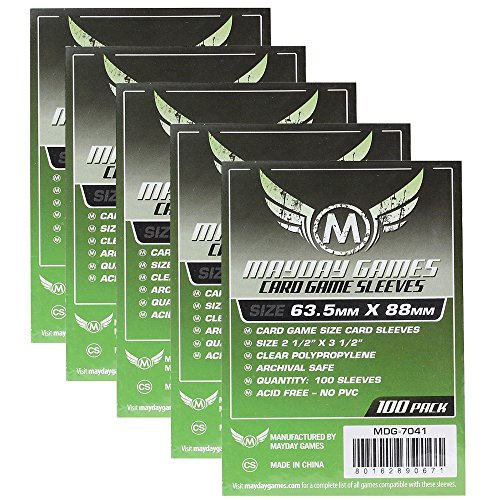 MayDay Standard Card Game Sleeves - Kartenschutzhüllen 63,5x88mm (500 Stück) Vorteilspack von Mayday Games