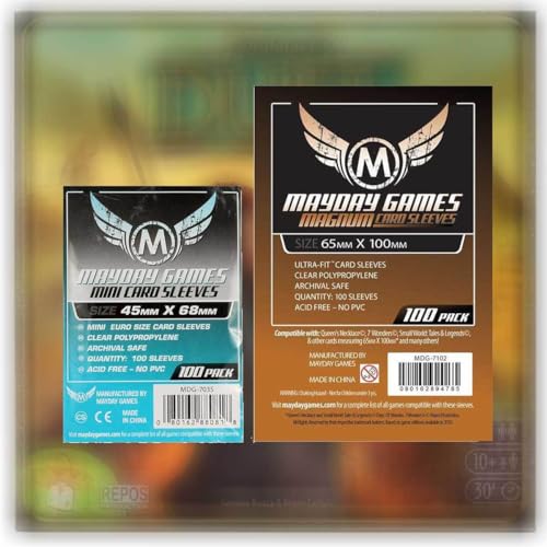 MayDay Standard Sleeve Hüllen 7035 + 7102 Vorteilspack für 7 Wonders Duel von Mayday Games