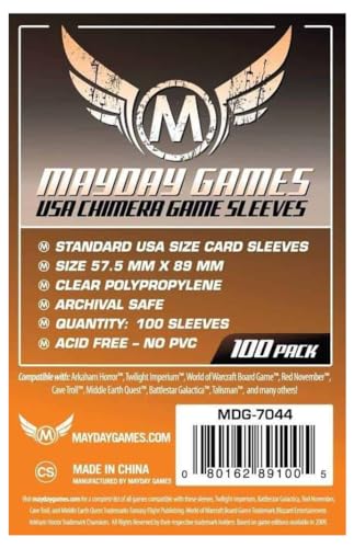 Mayday Games 57,5 x 89 mm Sleeves Chimera USA Kartenspiel (100 Stück) von Mayday Games