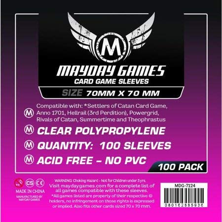 Mayday Games Small Square Sleeves (70x70mm)-100 Standard von Mayday Games
