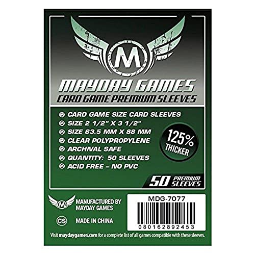 Mayday Premium 50 Card Sleeves 63.5mm x 88mm von Mayday Games Card Game Premium Sleeves