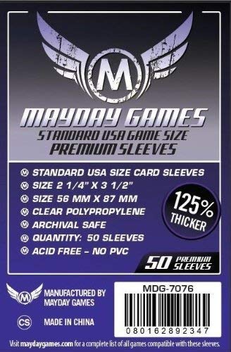 Mayday USA Card Sleeves (56x87mm)-50 Premium von Mayday Games