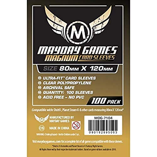 Mayday Games Magnum Ultra Fit Kartenspiel, 80 x 120 mm, goldfarben von Mayday Games