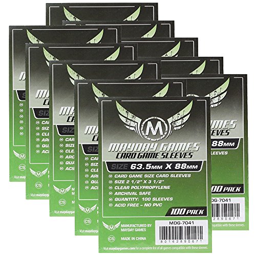 Unbekannt MayDay Standard Card Game Sleeves - Kartenschutzhüllen 63,5x88mm (1000 Stück) Vorteilspack von Mayday Games