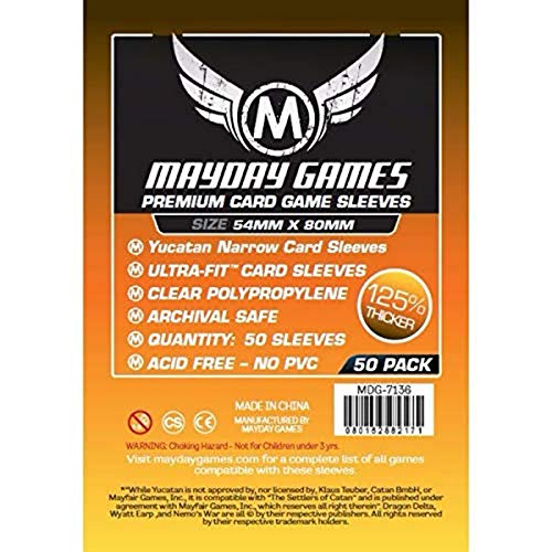 Unbekannt Yucatan Narrow Card Sleeves (54x80mm) - 50 Premium von Mayday Games
