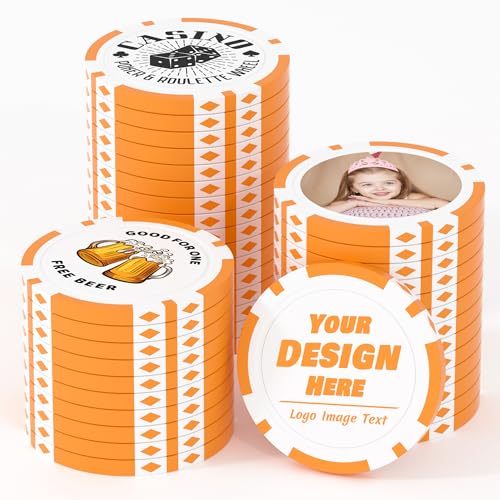 25 benutzerdefinierte Tonpokerchips für 8 Farben, 40 mm schwer, 11,5 g, Casino-Größe, individuelle Pokerchips mit Logo, Bild oder Text, individuelle Getränke-Token für Bar, Party, Turniere, Golfclub 25 benutzerdefinierte Tonpokerchips für 8 Farben, 40 mm schwer, 11,5 g, Casino-Größe, individuelle Pokerchips mit Logo, Bild oder Text, individuelle Getränke-Token für Bar, Party, Turniere, Golfclub von Mayertoung