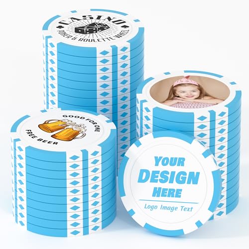25 benutzerdefinierte Tonpokerchips für 8 Farben, 40 mm schwer, 11,5 g, Casino-Größe, individuelle Pokerchips mit Logo, Bild oder Text, individuelle Getränke-Token für Bar, Party, Turniere, Golfclub 25 benutzerdefinierte Tonpokerchips für 8 Farben, 40 mm schwer, 11,5 g, Casino-Größe, individuelle Pokerchips mit Logo, Bild oder Text, individuelle Getränke-Token für Bar, Party, Turniere, Golfclub von Mayertoung
