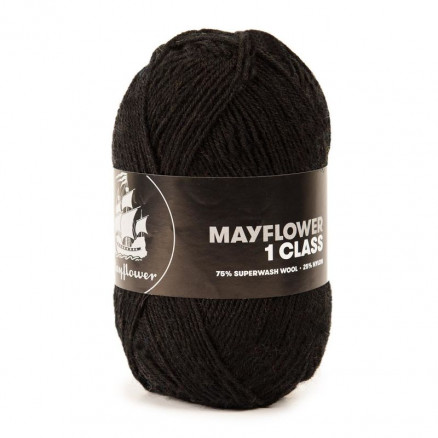 Mayflower 1 Class Garn Unicolor 19 Schwarze Bohnen von Mayflower