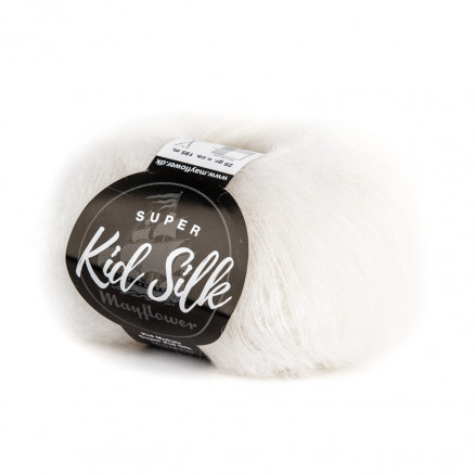 Mayflower Super Kid Silk Garn Unicolor 01 Weiß von Mayflower