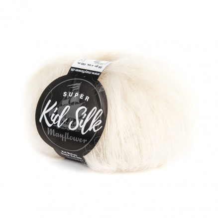 Mayflower Super Kid Silk Garn Unicolor 06 Cremefarben von Mayflower