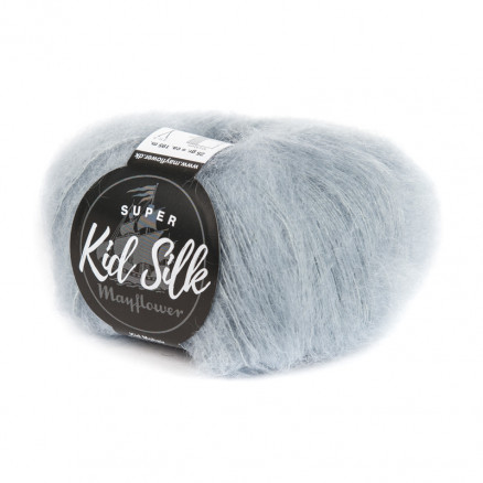 Mayflower Super Kid Silk Garn Unicolor 07 Hellgrau von Mayflower