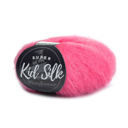 Mayflower Super Kid Silk Garn Unicolor 103 Mittelrosa von Mayflower