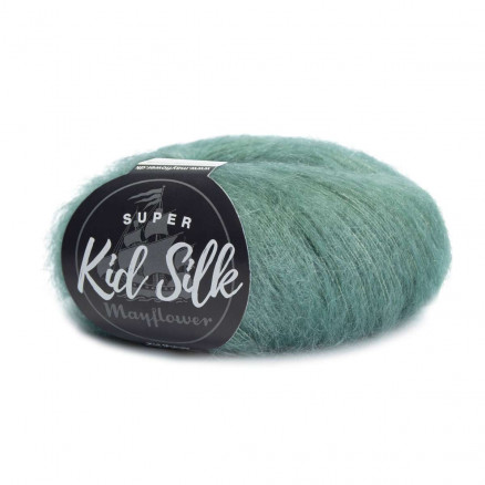 Mayflower Super Kid Silk Garn Unicolor 116 Staubig Grün Pfirsich von Mayflower