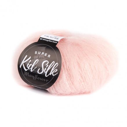 Mayflower Super Kid Silk Garn Unicolor 15 Pastell Rot von Mayflower