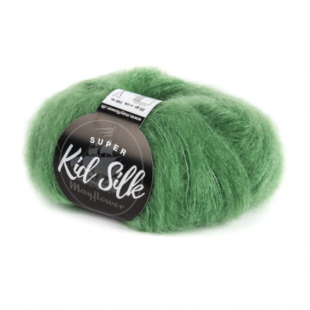 Mayflower Super Kid Silk Garn Unicolor 25 Grasgrün von Mayflower