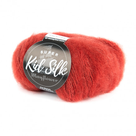 Mayflower Super Kid Silk Garn Unicolor 36 Hellrot von Mayflower