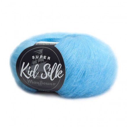 Mayflower Super Kid Silk Garn Unicolor 99 Porzellan Blau von Mayflower