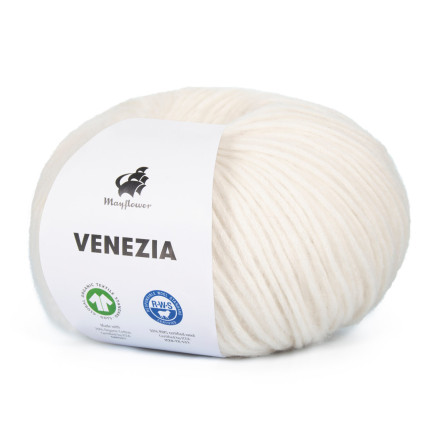 Mayflower Venezia Garn Unicolor 001 Creme von Mayflower
