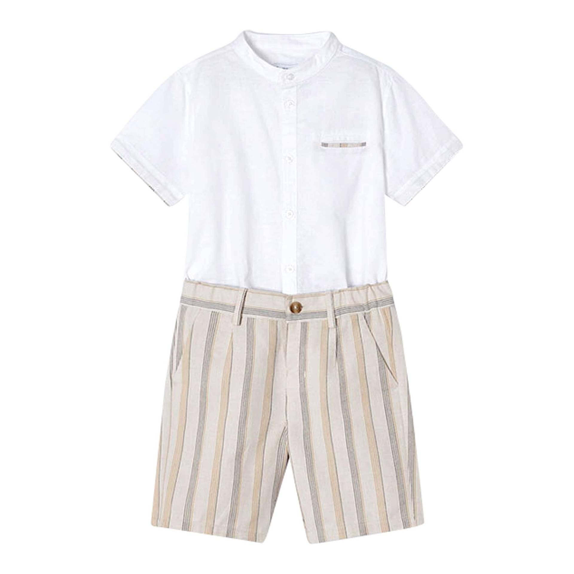 Mayoral 2-tlg. Set Hemd kurzarm und Shorts Ringel Leinenanteil Mayoral 2-tlg. Set Hemd kurzarm und Shorts Ringel Leinenanteil von Mayoral