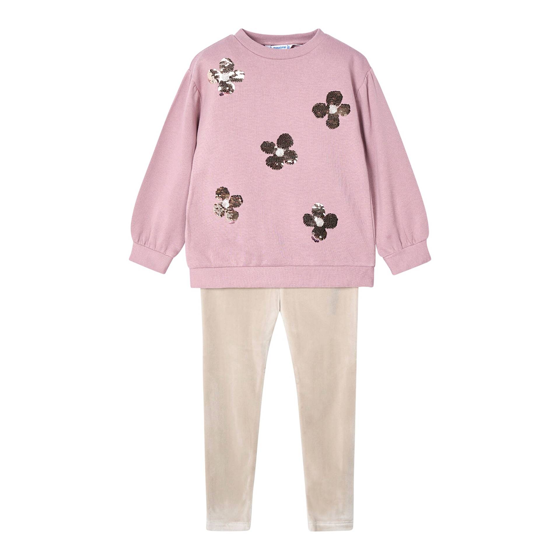 Mayoral 2-tlg. Set Sweatshirt und Samt-Leggings Wendepailletten-Blumen Mayoral 2-tlg. Set Sweatshirt und Samt-Leggings Wendepailletten-Blumen von Mayoral