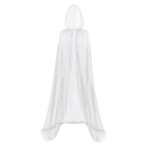 Mayplous Halloween-Kostüm, Umhang für Damen, Cosplay-Umhang für Erwachsene, langer Tüllumhang, Verkleidung, Kapuze, Verkleidung für Rollenspiele (Dawn/140cm) von Mayplous