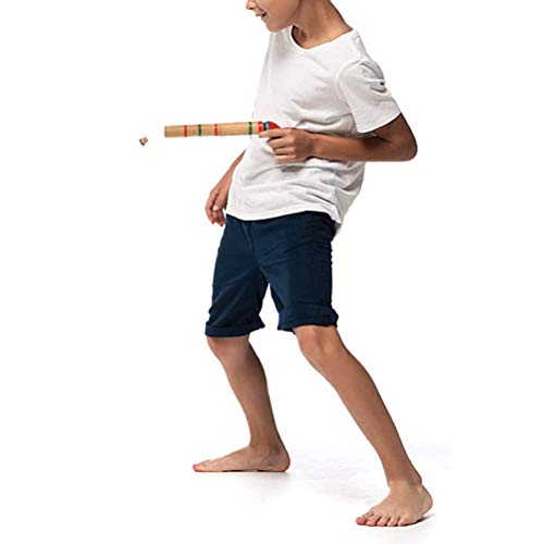 Holzspielzeugpistolen Holzkorken Spielzeug Pumpe Action Griff Outdoor -Spielspielzeug für Kinder Mädchen Holzgewehre Set von 2 (1) von Mayueri