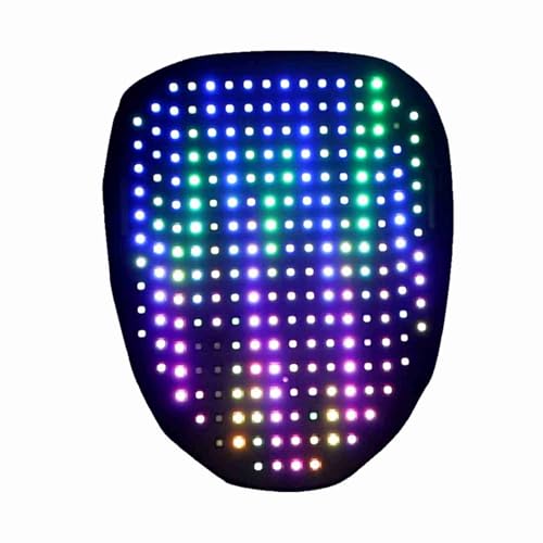 Mayueri Glänzende Gesichtsabdeckung, elektronischer Gesichtsdeckel, 45 statische Modelle, dynamisch, 70, weiches Innenfutter, 2000 mAh, Akku für Männer und Frauen, für Kostüm Cosplay Party von Mayueri