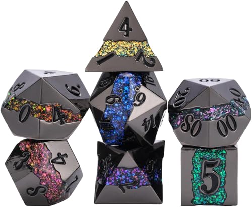 Maywin D&D-Würfel-Set, Metall, groß, gestreift, Glitzer-Würfel, RPG, polyedrisches Würfel-Set, 7-teiliges Set Maywin D&D-Würfel-Set, Metall, groß, gestreift, Glitzer-Würfel, RPG, polyedrisches Würfel-Set, 7-teiliges Set von Maywin