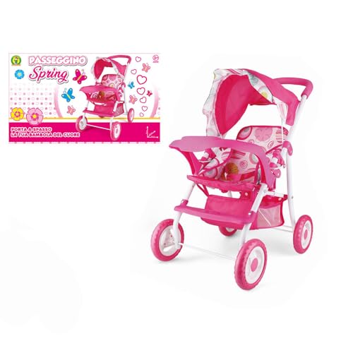 Puppenwagen Spring mit Verdeck ab 3 Jahren von Mazzeo Giocattoli