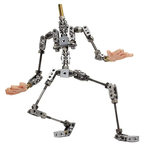 Edelstahl Cinematic Animation Puppet, DIY StopMotion Armature Kit, mit Handmodell, NotReady artikuliertes humanoides Skelett for StopMotion Project (Size : 20cm) von MbeLLO