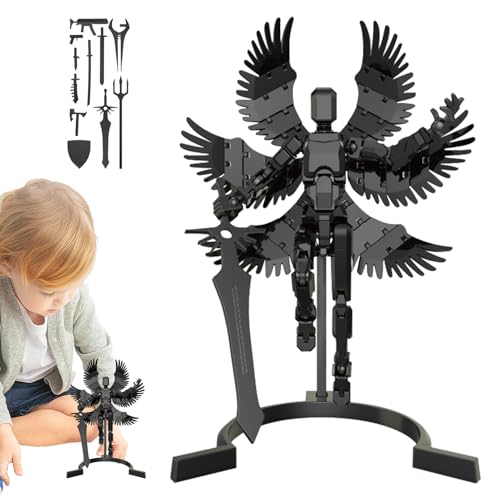 3D -Print -Montage -Abbildungen - -Modell -Kits, baubare Miniaturen, artikulierte Spielzeugsets | Unbemalt 3D -gedruckte Figuren mit ineinandergreifenden Teilen für kreatives Displaymodellherstell von Mbiyhgta