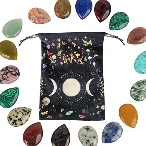 Aufbewahrungsbeutel für Tarotkarten, 13 x 18 cm, Kunst, zum Ziehen von Schuhen, Samt, Oracle Abdeckung, Runen, Schmuck, Stein Aufbewahrungsbeutel für Tarotkarten, 13 x 18 cm, Kunst, zum Ziehen von Schuhen, Samt, Oracle Abdeckung, Runen, Schmuck, Stein von Mbiyhgta
