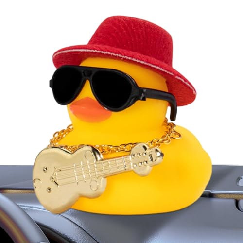 Auto Enten für Armaturenbrett | Quietschendes Spielzeug für Auto - Gelbe Ente Armaturenbrett Dekoration Auto Zubehör mit Hut, Auto Enten für Armaturenbrett | Quietschendes Spielzeug für Auto - Gelbe Ente Armaturenbrett Dekoration Auto Zubehör mit Hut, von Mbiyhgta