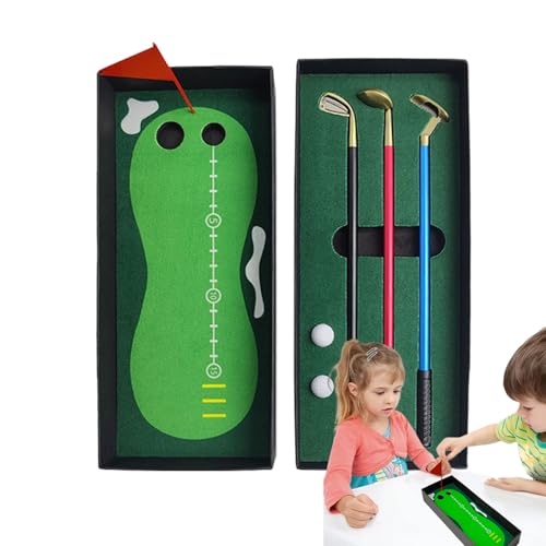 Golfschläger-Set, Golfschläger-Stifte, Golfbüro-Spiele, kleines Büro-Golf-Set mit Putting Green, Flagge, 3 Golfschlägerstiften und 2 Bällen für Männer Golfschläger-Set, Golfschläger-Stifte, Golfbüro-Spiele, kleines Büro-Golf-Set mit Putting Green, Flagge, 3 Golfschlägerstiften und 2 Bällen für Männer von Mbiyhgta