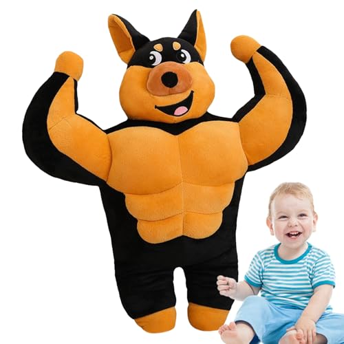 Hundeplüschspielzeug für Kinder - 450 g Muskelhund, lustige Plüsch, tragbare Kinder Spielzeug weiche Tierpuppen für Sofa Schlafzimmer | Couch Wohnzimmerdekor Kinderkomfortunterhaltung für Heimakti von Mbiyhgta