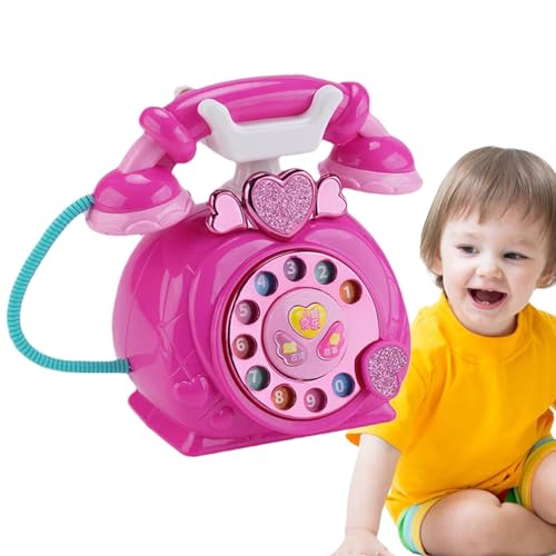 Kinder tun sich auf Spielzeugtelefon - Spielergerät spielen, lustiges Kleinkindtelefon, Lernspielzeugzubehör | Haltbares Handheld -Telefon mit realistischen Klingeltönen und leuchtenden Farben für kre von Mbiyhgta