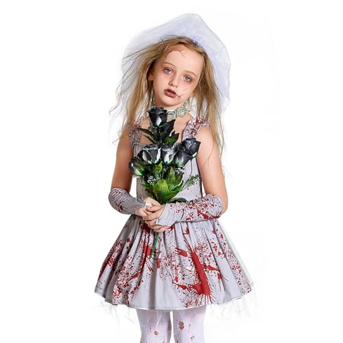 Leichenbraut Kostüm - Bloody Tutu -, gotisches Hochzeitskleid | Abnehmbarer Schleier und fingerlosen Handschuhen, dunkler Tüllrock, verzierte Spitzendetails, ideal für Kostüme von Themenpaaren od Leichenbraut Kostüm - Bloody Tutu -, gotisches Hochzeitskleid | Abnehmbarer Schleier und fingerlosen Handschuhen, dunkler Tüllrock, verzierte Spitzendetails, ideal für Kostüme von Themenpaaren od von Mbiyhgta