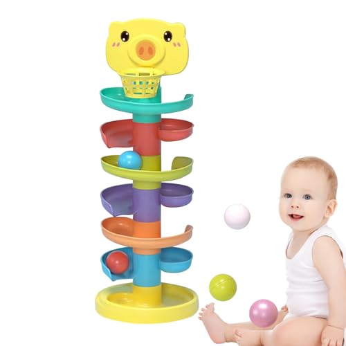 Mbiyhgta Ball Drop Tower, Roll Swirling Tower - Schöne, lustige stapelbare stapelbare kreative Ballturm Kindergarten Klassisches Bildungsgeschenk für Kinder Mbiyhgta Ball Drop Tower, Roll Swirling Tower - Schöne, lustige stapelbare stapelbare kreative Ballturm Kindergarten Klassisches Bildungsgeschenk für Kinder von Mbiyhgta