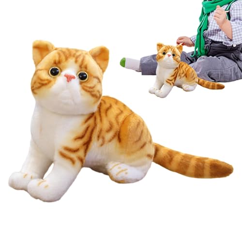 Mbiyhgta Katzen-Plüschtier, Plüschkissen, niedliche Kätzchen-Figur aus Plüsch, zum Sammeln | Katzenspielzeug aus Plüsch für Wohnzimmer, Schlafzimmer, Auto, Sofa, Sofa Mbiyhgta Katzen-Plüschtier, Plüschkissen, niedliche Kätzchen-Figur aus Plüsch, zum Sammeln | Katzenspielzeug aus Plüsch für Wohnzimmer, Schlafzimmer, Auto, Sofa, Sofa von Mbiyhgta