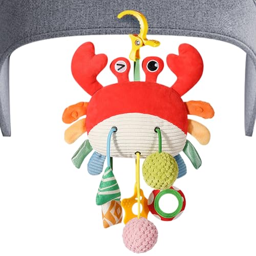 Mbiyhgta Kleinkindklappern Hangable Spielzeug - Autositz Hangable Bell Music Crib Toy | Hautfreundliches Kleinkindkrabben-Design Crib Wind Glockenspiel für Kinderwagen, Autositz, Krippe von Mbiyhgta