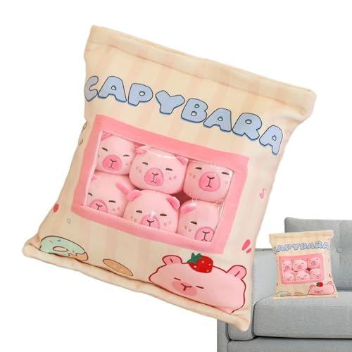 Sanck Kissen, Plüschkissen für Snackbeutel, Capybara-Tasche für Snackkissen, abnehmbarer Beutel für Snacks, niedliches Cartoon-Plüschkissen mit 6 Capybara für die Dekoration Sanck Kissen, Plüschkissen für Snackbeutel, Capybara-Tasche für Snackkissen, abnehmbarer Beutel für Snacks, niedliches Cartoon-Plüschkissen mit 6 Capybara für die Dekoration von Mbiyhgta