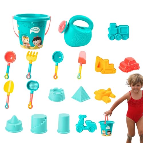 Sandwerkzeuge für Kinder – leichte Strandspielzeuge, bezauberndes Sandschaufel-Set | Tragbares Kinder-Strandspielzeug-Set, interaktive Sandeimer-Spielzeuge, robuste Kinder-Küstenaktivität für Jungen-M von Mbiyhgta