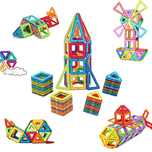 McDou Magnetische Bausteine, Mini Magnetische Bauklötze,Magnetische Konstruktionsbausteine,Tolles Geschenk Magnetspielzeug Lernspielzeug für Baby,Kleinkinder ab 3 Jahre (80PCS) von McDou