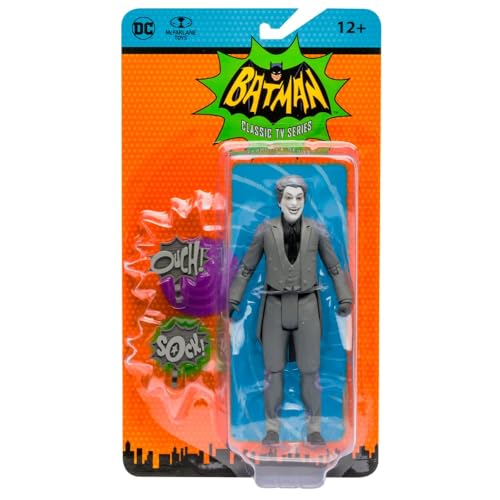 McFarlane Actionfigur Batman 66 The Joker (Black & White TV Variant) 15 cm, Mehrfarbig, TM15057 von McFarlane