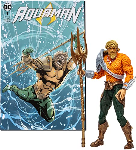 McFarlane - DC Direct Actionfigur mit Comic Aquaman, Aquaman Mehrfarbig TM15911 McFarlane - DC Direct Actionfigur mit Comic Aquaman, Aquaman Mehrfarbig TM15911 von McFarlane